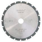 Metabo Kreissägeblatt HW/CT 216 x 30 x 2,4/1,8, Zähnezahl 20, Wechselzahn, Spanwinkel 5° neg. (628230000)