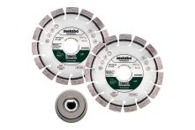 Metabo Set: 2xDiamanttrennscheibe 125x22,23mm, UP + 1xQuickspannmutter M14 (628582000)