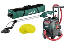 Metabo Langhalsschleifer LSV 5-225 + Allessauger ASR 35 M ACP Set (690939000) + 25 Haftschleifblätter 225 mm P 120 Werkzeugtasche