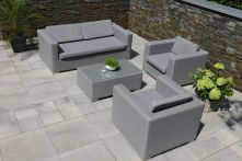 Metten Betonstein Terrassenplatte UMBRIANO CleanTop Granitgrau-Weiß
