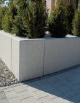 Metten Betonstein CONTURO Mauerscheibe Granithell samtiert, Breite 49 cm | L-Stein
