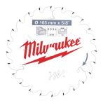 Milwaukee Kreissägeblatt Holz 165/15,87mm Z24 für Akku-Handkreissägen