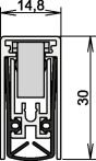 NW Türdichtung Schall-Ex® L-15/30 WSNr. 1-880 Ausl.1-s.L.708mm Alu. silberf. (3327023200)