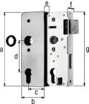 NW Schlosskasten schmal,m.Schloss Typ 2498 DIN L/R Maß A30xB60xC170mm Dornm.40mm (3000251268)