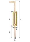 NW Bolzenstangenriegel Bolzen-D.18mm L.400mm verzinkt 130mm Hub Platte 160x50mm (3000255591)