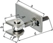 NW Verstellbares Torband 170x30x80x150x 34x65mm VA Btl.GAH (3000255568)