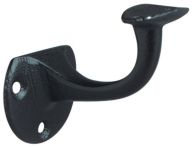 NW Handlaufträger Gusseisen schwarz lack.D.Wandplatte 53mm gewölbte Auflage (3000259226)