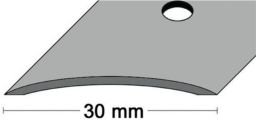 NW Teppichschiene B.30mm L.1000mm MS silberf. elox. gewölbt mittig gel. (3000259502)