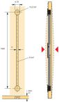 NW Ausrichtbeschlag Ku./STA Türhöhe max. 2600mm ab 16mm Hettich (3000273066)