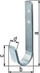 NW Wandhaken einfach A.30mm STA verz.H.90mm GAH (3000274351)