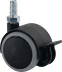NW Kunststoffdoppelrolle m.Feststeller D.50mm Trgf.50kg m.Gew.stift M8 Ku. (3000275008)