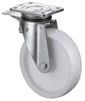 NW Schwerlastlenkrolle D.100mm Trgf.350 kg m.Feststeller Ku.Platte L105xB85mm (3000275698)