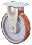 NW Schwerlast-Bockrolle D.125mm Trgf.550kg Guß-Polyurethan Platte L138xB110mm (3000275874)