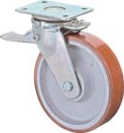 NW Schwerlastlenkrolle D.100mm Trgf.400 kg m.Feststeller Guß-PU Platte L138xB110mm (3000275952)