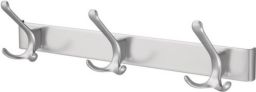 NW Huthaken-Leiste 0822-0825 3 Hak.A.96mm LM.silberf.elox.H.102mm (3000283319)