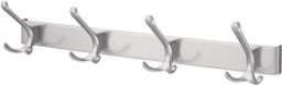 NW Huthaken-Leiste 0822-0825 4 Hak.A.96mm LM.silberf.elox.H.102mm (3000283320)