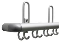 NW Wandgarderobe 7 Hut-/14 Mantelh. L.1400mm Alu. F1 naturfarbig (3000284062)