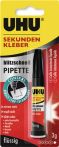NW Sekundenkleber blitzschnell PIPETTE Control 3g farblos Tube UHU (4000353326)