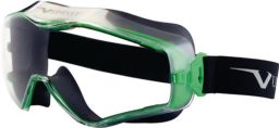 NW Vollsichtbrille 6x3 EN 166,EN 170 Rahmen gunmetallic/grün,Scheibe klar PC (4000370007)