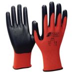 NW Handschuhe Nitril Foam Gr.8 rot/schwarz PA m.Nitrilschaum II (4000371244)