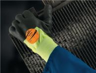 NW Handschuhe HyFlex 11-427 Gr.9 grau/hellgelb Strick EN 388,EN 407 Kat.III (4000371493)