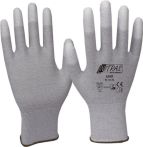 NW Handschuhe Gr.M grau/weiß Nylon-Carbon m.Polyurethan EN 388,EN 16350 Kat.II (4000371797)