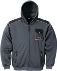 NW Herrensweatjacke Gr.M dunkelgrau/schwarz/orange 100% PES TERRATREND (4000381157)
