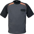 NW T-Shirt Gr.M dunkelgrau/schwarz/orange 50% PES/50% Cool Dry (4000381171)