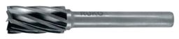 NW Frässtift Form ZYA D.6mm Kopf-L.18mm Schaft-D.6mm HM Verz.Alu RUKO (4000602800)