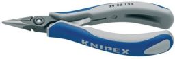 NW Präz.-Elektronik-Greifzange Gesamt-L.135mm flach-rund Kopf pol. 2K-Hüllen Knipex (4000810827)