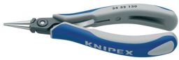 NW Elektronikrundzange L.135mm pol. gerade-spitz KNIPEX m.2Komp.-Hüllen (4000810828)