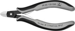 NW Elektron.Seitenschneider L.125mm ESD DIN/ISO9654/9655 KNIPEX rd. m.Facette (4000810829)