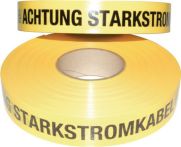 NW Trassenwarnband Aufdruck Achtung Starkstromkabel B.40mm L.250m gelb (4000818337)