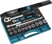 NW Steckschlüsselsatz 1/4 + 1/2 Zoll 44 tlg. Hebelumschaltk. 20/90 Z. in SmartCase (4000820582)