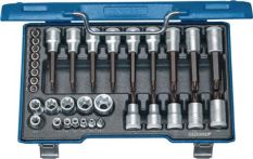 NW Steckschlüsselsatz 34tlg. CV-/Sonderst. 1/2Zoll TX 8-60 E4-24 GEDORE f.4KT-Antr. (4000821554)