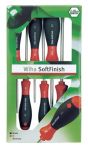 NW Schraubendrehersatz 6tlg. Schlitz 3,5/4,5/5,5/6,5/PZD 1/2 m.Rundklinge Chrom (4000827703)