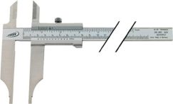 NW Werkstattmessschieber DIN862 500mm m.Spitzen Schnabel-L.150mm PREISSER (4000851121)