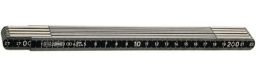 NW Gliedermaßstab 961 L.2m B.14mm mm/cm EG II Alu.schwarz BMI (4000853092)