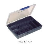 NW Sortimentskasten B240xT195xH43mm 9 Fächer transp.dunkelblau RAACO (4000871427)