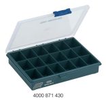 NW Sortimentskasten B240xT195xH43mm 18 Fächer transp.dunkelblau RAACO (4000871430)