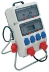 NW Standstromverteiler 2xCEE 16/32A L.2m Ausg.1xCEE 4Schutzkontakt 230V m.FI IP44 (4000873983)
