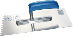 NW Glättekelle L.280mm B.130mm H-Heft Zahn 6 x 6mm VA,rostfreiS.0,7mm HENKELMANN (4300000286)