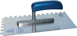 NW Glättekelle L.280mm B.130mm H-Heft Zahn 10 x 10mm VA,rostfreiS.0,7mm HENKELMANN (4300000290)