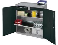 NW Werkzeug-/Beistellschrank H1000xB1000xT500mm 2Schubl.2BD lichtgrau/anthrazitgrau (9000425948)