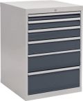NW Schubladenschrank H1019xB705xT736mm lgrau/anthr. 6 Schubl.Vollauszug (9000426001)