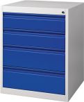 NW Schubladenschrank BK 600 H800xB600xT600mm grau/blau 4 Schubl.Einfachauszug (9000427000)