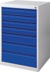 NW Schubladenschrank BK 600 H1000xB600xT600mm grau/blau 7 Schubl.Einfachauszug (9000427003)