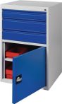 NW Schubladenschrank BK 600 H1000xB600xT600mm grau/blau 3 Schubl.Einfachauszug 1Tür (9000427004)