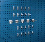 NW Werkzeughaltersortiment 25-tlg.verzinkt f.Lochplatten 15 Haken/10 Klemmen BOTT (9000429157)
