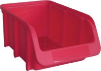 NW Sichtlagerkasten L165/135xB100xH75mm PP rot stapelbar HÜNERSDORFF (9000449006)